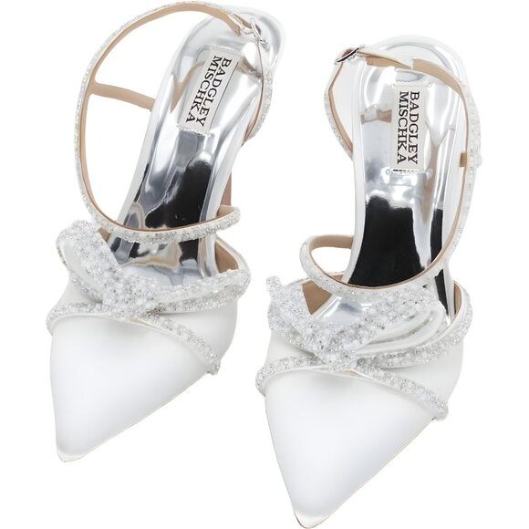 Women's Badgley Mischka Elaine Pointed Pump Soft White US 8.5 - Picture 5 of 6